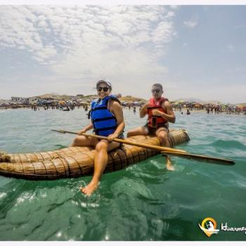 Paseo con caballo de totora en Huarmey