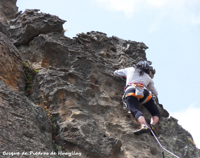 Escalada na Floresta de Pedras de Huayllay