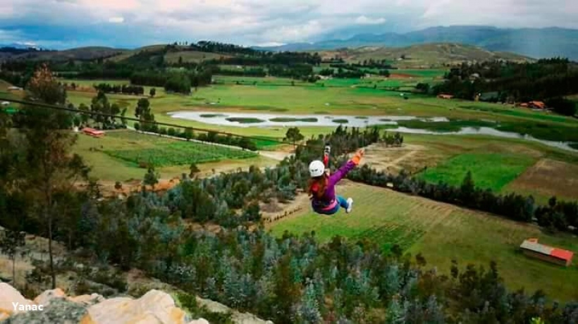 Tirolesa em Sulluscocha